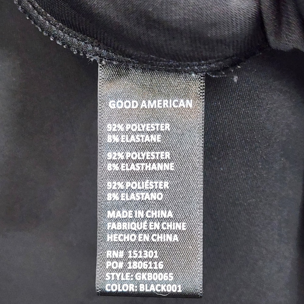 Good American Scuba Wide Leg Pants Womens Black High Rise Stretch Workwear 14/32 - Picture 7 of 9